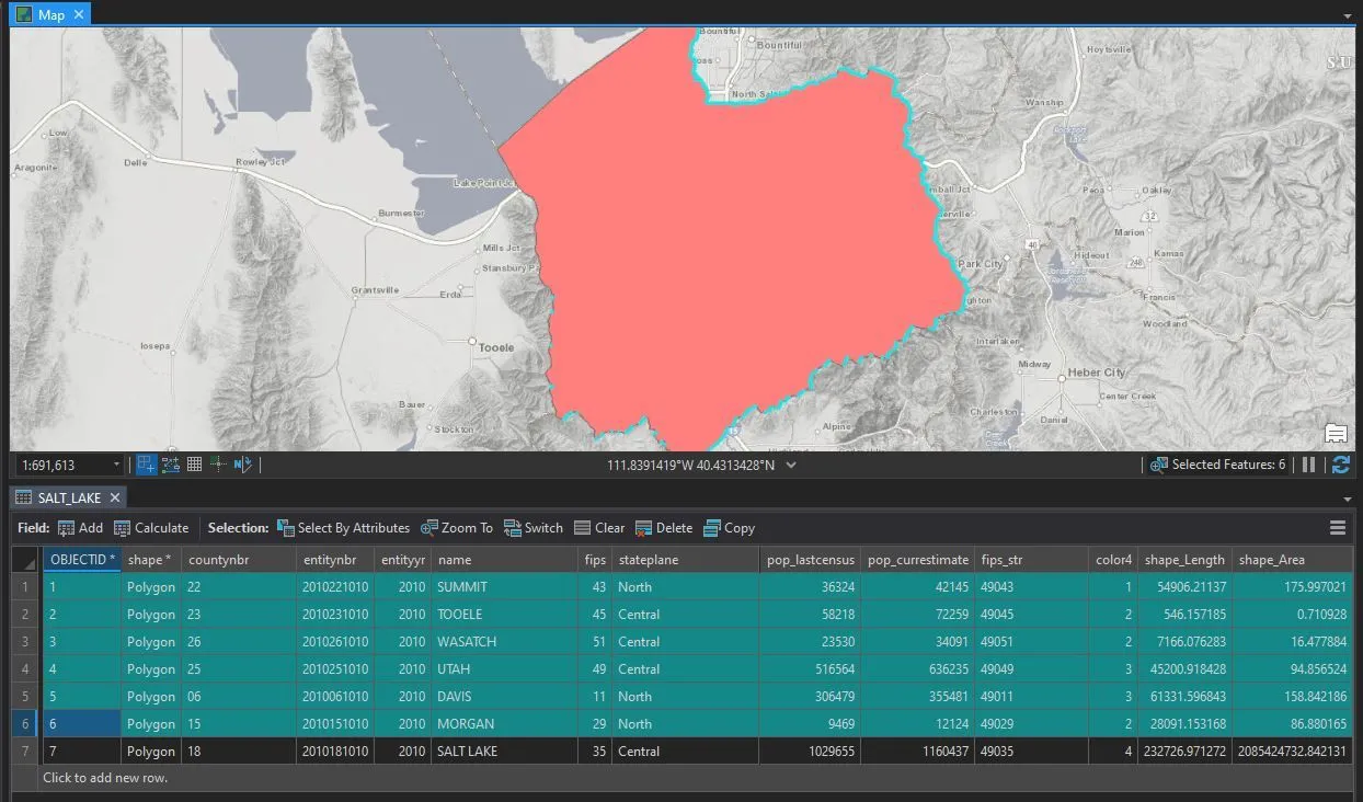 Split with default transformation creates slivers from neighboring counties